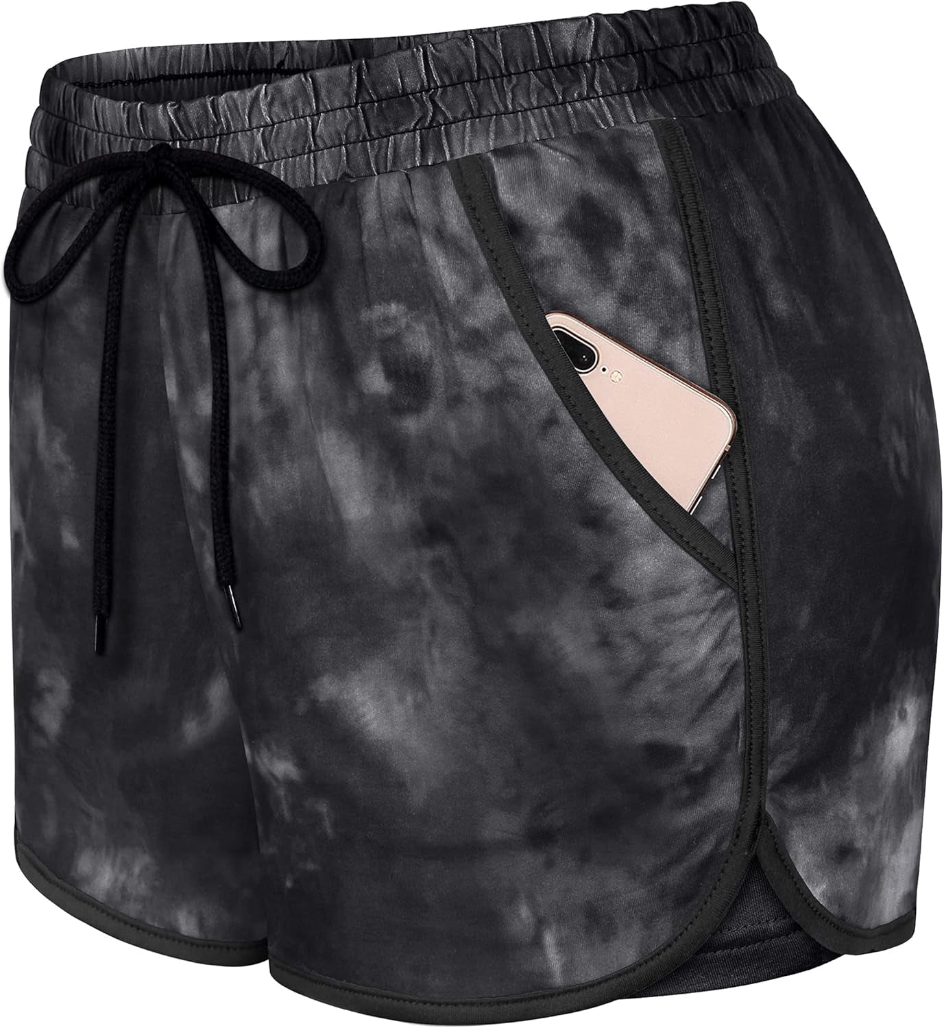 Blevonh Womens 2 In1 Running Athletic Workout Yoga Shorts with Pockets S-XXXL