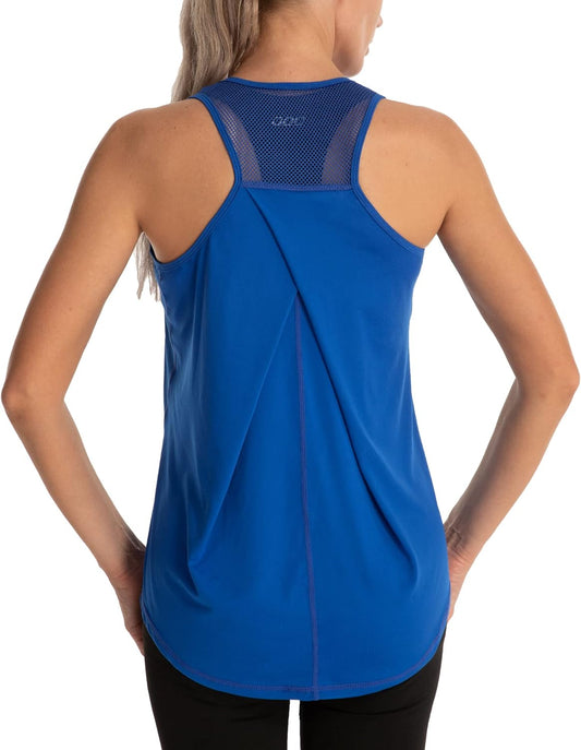 Aeuui Womens Workout Tops for Women Racerback Tank Tops Mesh Yoga Shirts Athletic Running Tank Tops Sleeveless Gym Clothes